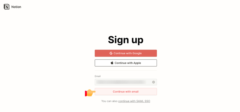 Bước 2: Nhập địa chỉ email trường học cung cấp cho bạn và nhấn Continue with email.