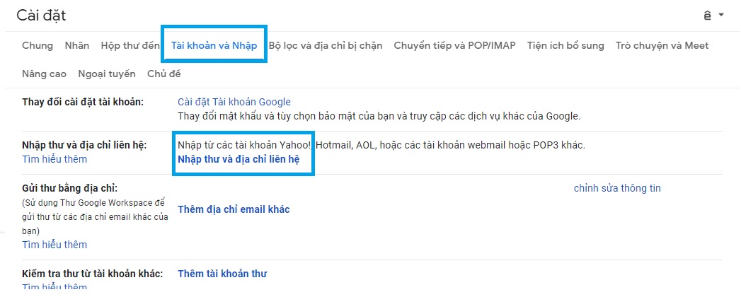 Cách chuyển thư từ Gmail này sang Gmail khác