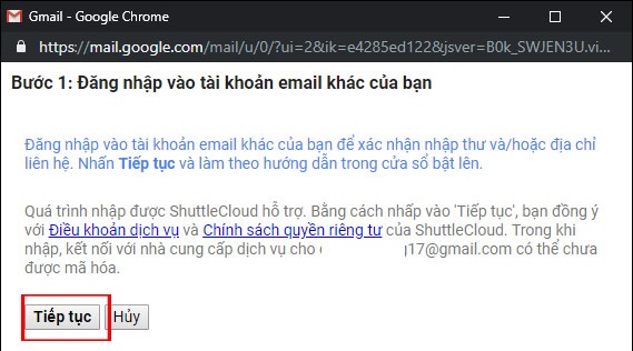 Cách chuyển thư từ Gmail này sang Gmail khác