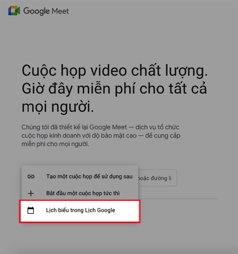 Hướng dẫn sử dụng Google Meet học trực tuyến trên máy tính