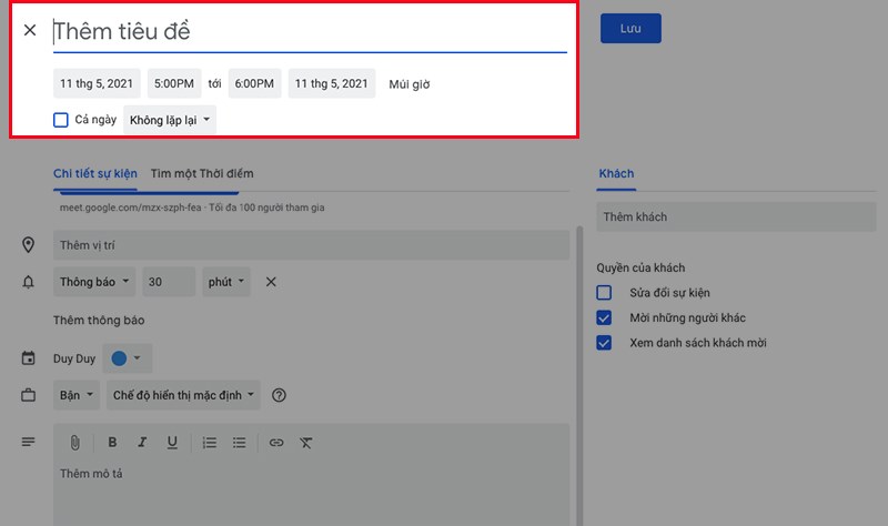 Hướng dẫn sử dụng Google Meet học trực tuyến trên máy tính