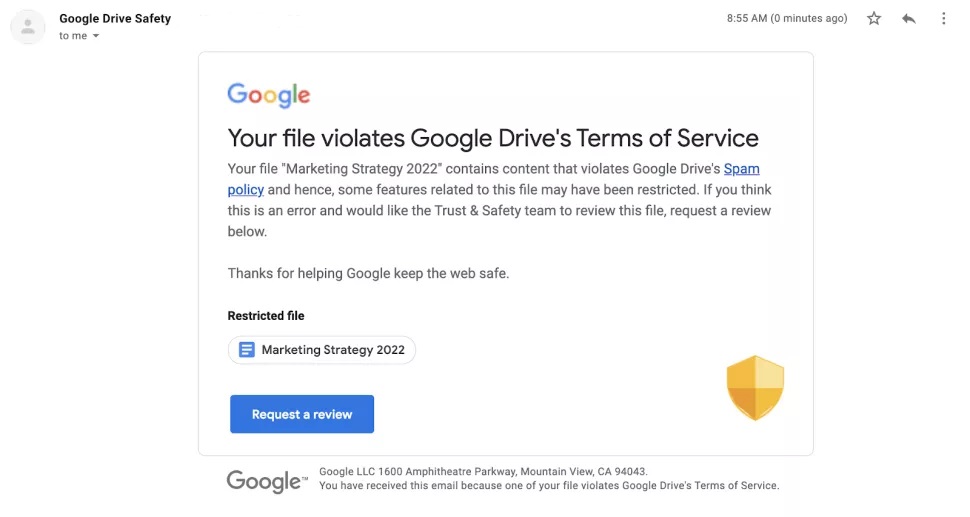 Google Drive sẽ khóa các tệp vi phạm điều khoản của Google 1 Google Drive sẽ khóa các tệp vi phạm điều khoản của Google