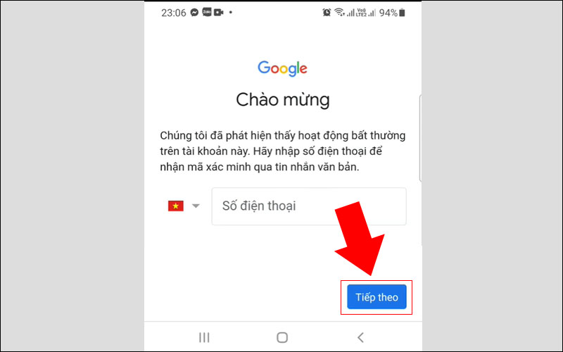 Chọn Yêu cầu xem xét lại