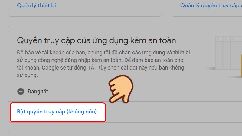 quyen truy cap cai gmail vao outlook 3